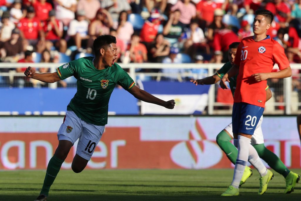 Ramiro Vaca festeja un gol: Foto F.B.F