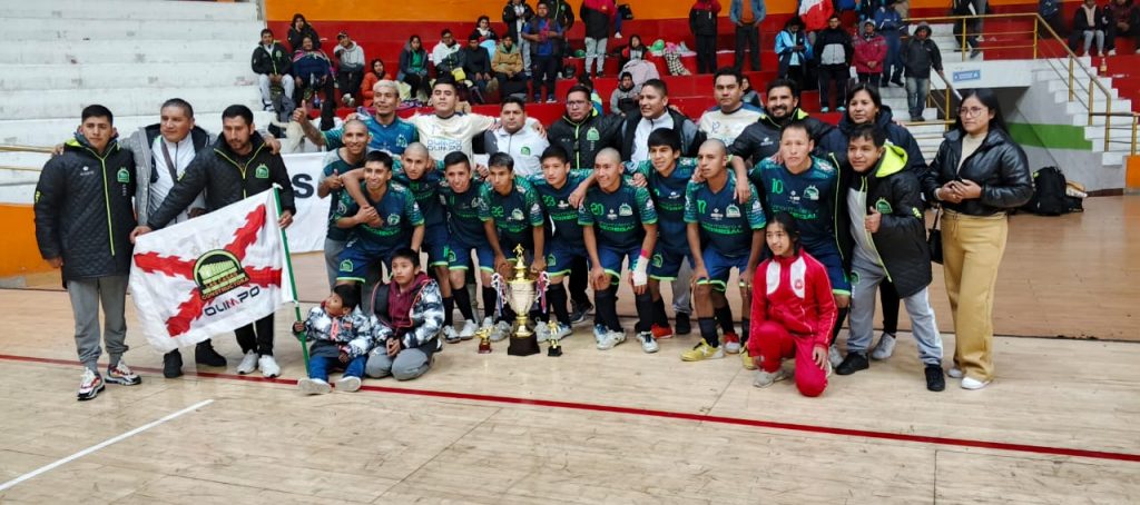 Foto de Las Casas Constructora, que ganó en Potosí. Foto: Comisión de Futsal Bolivia