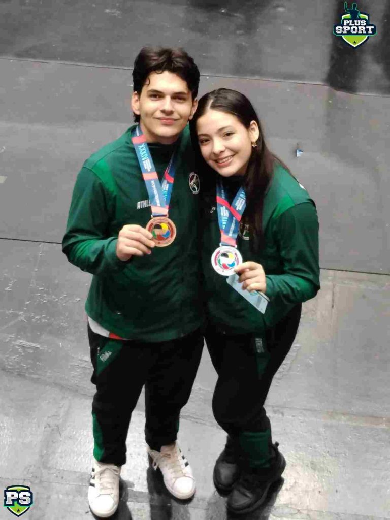 Riana Muñoz y Rodrigo Gutiérrez sumaron medallas para Bolivia: FOTO: FEBOKA